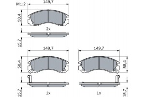 Bosch Σετ τακάκια, Δισκόφρενα - 0 986 424 523
