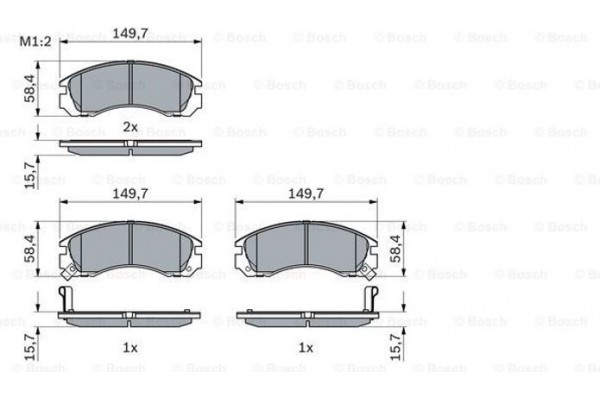 Bosch Σετ τακάκια, Δισκόφρενα - 0 986 424 523