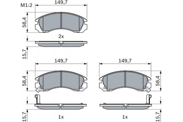 Bosch Σετ τακάκια, Δισκόφρενα - 0 986 424 523