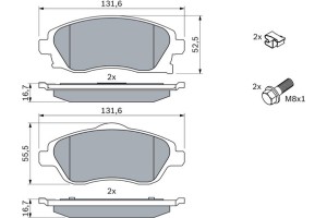 Bosch Σετ τακάκια, Δισκόφρενα - 0 986 424 527