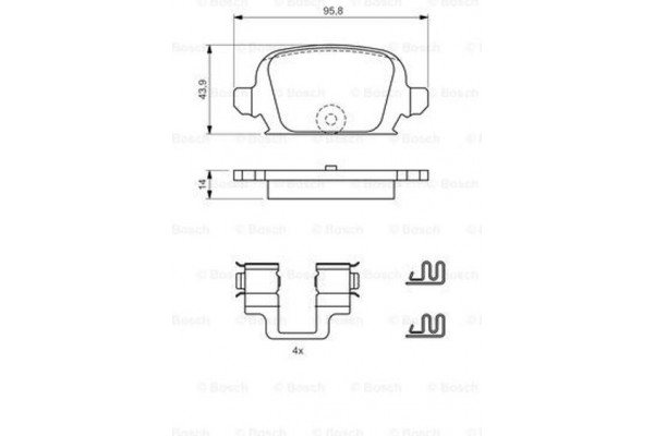 Bosch Σετ τακάκια, Δισκόφρενα - 0 986 424 528