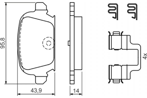 Bosch Σετ τακάκια, Δισκόφρενα - 0 986 424 528