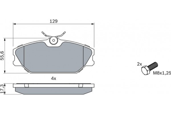Bosch Σετ τακάκια, Δισκόφρενα - 0 986 424 533