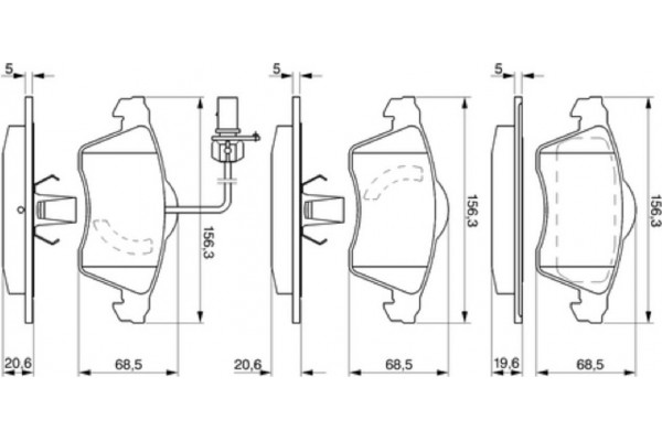 Bosch Σετ τακάκια, Δισκόφρενα - 0 986 424 537