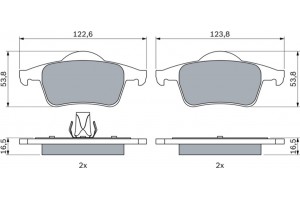 Bosch Σετ τακάκια, Δισκόφρενα - 0 986 424 539