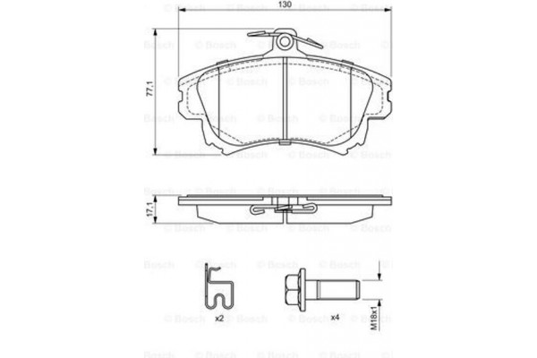 Bosch Σετ τακάκια, Δισκόφρενα - 0 986 424 541