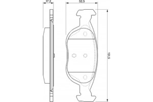 Bosch Σετ τακάκια, Δισκόφρενα - 0 986 424 544