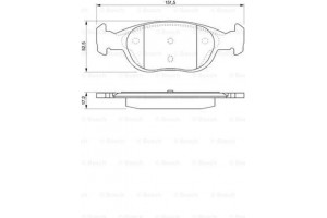 Bosch Σετ τακάκια, Δισκόφρενα - 0 986 424 544