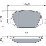 Bosch Σετ τακάκια, Δισκόφρενα - 0 986 424 553