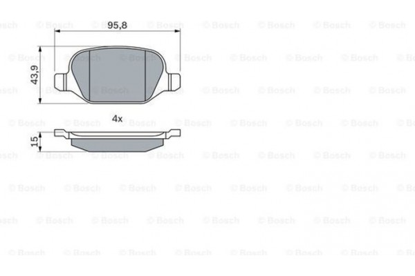 Bosch Σετ τακάκια, Δισκόφρενα - 0 986 424 553