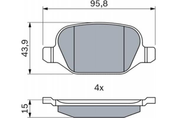 Bosch Σετ τακάκια, Δισκόφρενα - 0 986 424 553