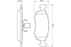 Bosch Σετ τακάκια, Δισκόφρενα - 0 986 424 554