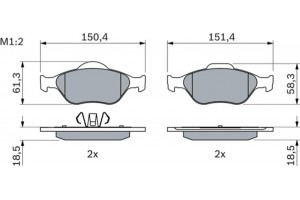 Bosch Σετ τακάκια, Δισκόφρενα - 0 986 424 558