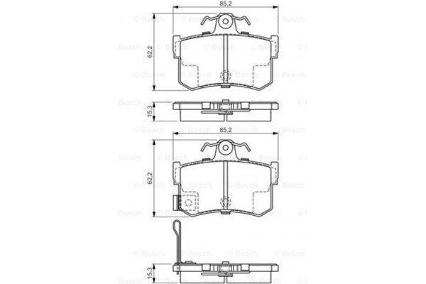 Bosch Σετ τακάκια, Δισκόφρενα - 0 986 424 568