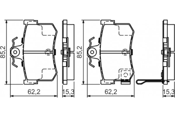 Bosch Σετ τακάκια, Δισκόφρενα - 0 986 424 568