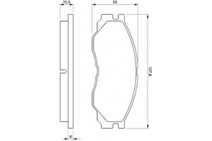 Bosch Σετ τακάκια, Δισκόφρενα - 0 986 424 572
