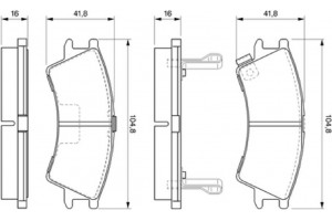 Bosch Σετ τακάκια, Δισκόφρενα - 0 986 424 575