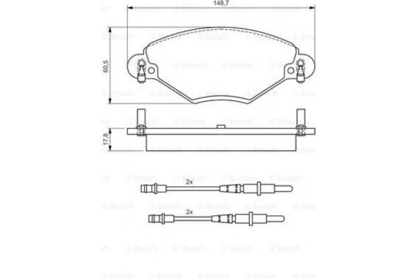 Bosch Σετ τακάκια, Δισκόφρενα - 0 986 424 582