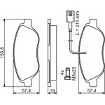 Bosch Σετ τακάκια, Δισκόφρενα - 0 986 424 595