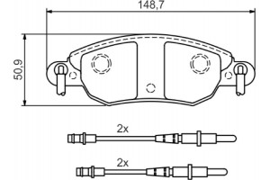 Bosch Σετ τακάκια, Δισκόφρενα - 0 986 424 598