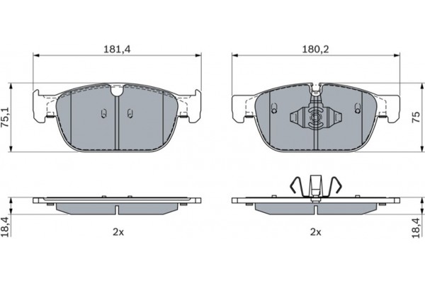 Bosch Σετ τακάκια, Δισκόφρενα - 0 986 424 599