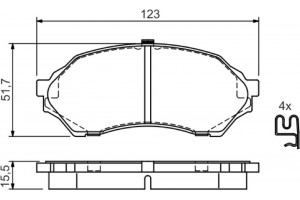 Bosch Σετ τακάκια, Δισκόφρενα - 0 986 424 610