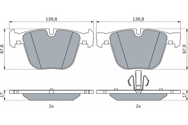 Bosch Σετ τακάκια, Δισκόφρενα - 0 986 424 612