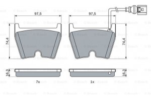 Bosch Σετ τακάκια, Δισκόφρενα - 0 986 424 613