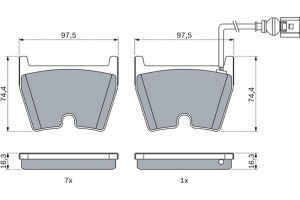 Bosch Σετ τακάκια, Δισκόφρενα - 0 986 424 613