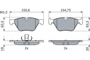 Bosch Σετ τακάκια, Δισκόφρενα - 0 986 424 620