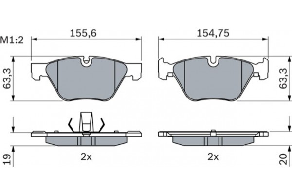 Bosch Σετ τακάκια, Δισκόφρενα - 0 986 424 620