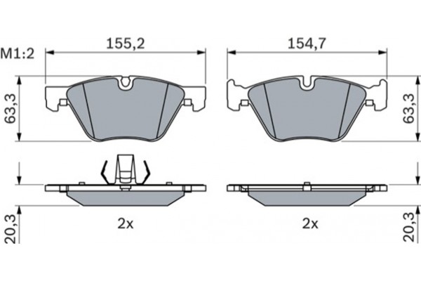 Bosch Σετ τακάκια, Δισκόφρενα - 0 986 424 621