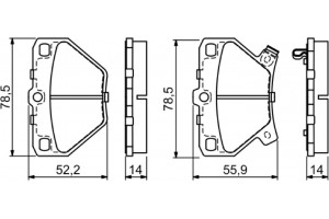 Bosch Σετ τακάκια, Δισκόφρενα - 0 986 424 630