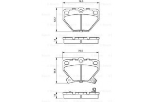 Bosch Σετ τακάκια, Δισκόφρενα - 0 986 424 630