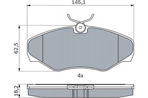 Bosch Σετ τακάκια, Δισκόφρενα - 0 986 424 636