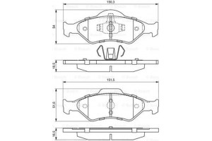 Bosch Σετ τακάκια, Δισκόφρενα - 0 986 424 645