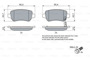 Bosch Σετ τακάκια, Δισκόφρενα - 0 986 424 646