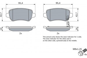 Bosch Σετ τακάκια, Δισκόφρενα - 0 986 424 646