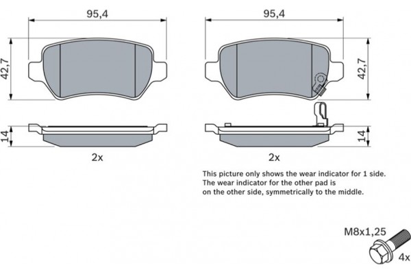 Bosch Σετ τακάκια, Δισκόφρενα - 0 986 424 646 Bosch Σετ τακάκια, Δισκόφρενα - 0 986 424 646