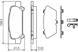 Bosch Σετ τακάκια, Δισκόφρενα - 0 986 424 650
