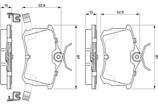 Bosch Σετ τακάκια, Δισκόφρενα - 0 986 424 661