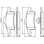 Bosch Σετ τακάκια, Δισκόφρενα - 0 986 424 665