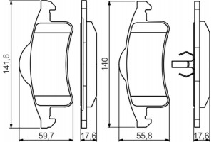 Bosch Σετ τακάκια, Δισκόφρενα - 0 986 424 665
