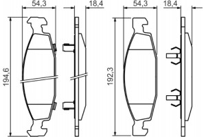 Bosch Σετ τακάκια, Δισκόφρενα - 0 986 424 666
