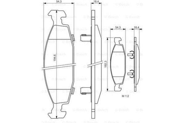 Bosch Σετ τακάκια, Δισκόφρενα - 0 986 424 666