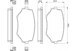 Bosch Σετ τακάκια, Δισκόφρενα - 0 986 424 669