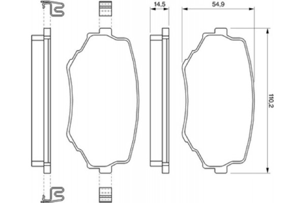 Bosch Σετ τακάκια, Δισκόφρενα - 0 986 424 669