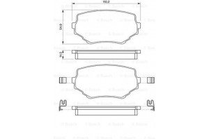 Bosch Σετ τακάκια, Δισκόφρενα - 0 986 424 669