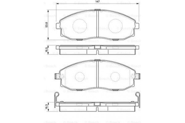 Bosch Σετ τακάκια, Δισκόφρενα - 0 986 424 670