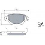 Bosch Σετ τακάκια, Δισκόφρενα - 0 986 424 671